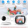 Wireless 2.4GHz Digital LCD Video Baby Monitor Camera 2-Way Talk Night Vision Lullaby Temperature Monitoring For Infant Elders Pet