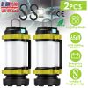2Pcs Camping Lantern Rechargeable Flashlight Torch Power Bank Portable Tent Light Lamp USB Rechargeable for Hiking Fishing Emergency Outdoor