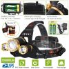 250000 LM LED Headlamp IP45 Water-Resistant Rechargeable Work Headlights Flashlight Camping Hiking Fishing