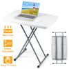 Folding Snack Table Height Adjustable Dining Tea Coffee Table TV Side Tray Laptop Desk For Home Office Indoor Outdoor Use