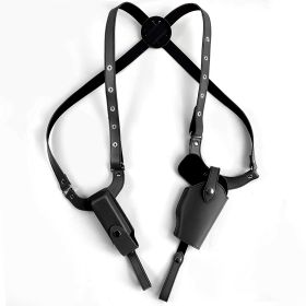 1Pc Shoulder Holster With Adjustable Straps Magazine Holder Vertical PU Leather Gun Holster For Concealed Carry Fit For M1911  Sig Sauer