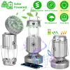 Camping Lantern with Fan Solar And USB Rechargeable LED Camping Fan With Wireless Speaker Compass Power Bank IPX4 Waterproof Emergency Hanging Light F