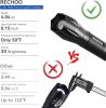 RECHOO Tactical Flashlights – 4 Pack Bright Zoomable LED Flashlights, High Lumen 5-Mode Waterproof Pocket Torch for Emergency