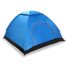 4 Persons Camping Waterproof Tent Pop Up Tent Instant Setup Tent w/2 Mosquito Net Doors Carrying Bag Folding 4 Seasons for Hiking Climbing Adventure F (Option: PopupTent)