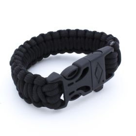 Paracord Survival Fire Bracelet (Option: Black)