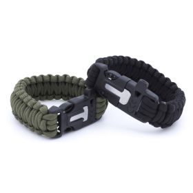 Paracord Survival Fire Bracelet (Option: Green)
