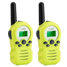 Kid Walkie Talkies 22 Channels 2 Way Radio Gift Toy Backlit LCD 3KMs Range Walky Talky Adventures Camping Hiking (Option: US_Green)