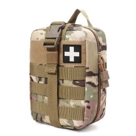 Outdoor Tactical Medical Kit; First Aid Kit Accessories; Mountaineering Survival Kit Emergency Sports Waist Bag (Color: camouflage)