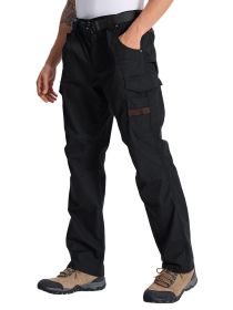 Mens Ripstop Cargo Work Pants with 13 Pockets Tactical Water Resistant Breathable Hiking Construction Pants (size: 42X34)