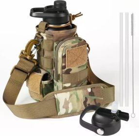 Tactical Water Bottle-32 Oz (Color: Tan)