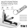 11-in-1 Stainless Steel Multi-Tool – with Phone Stand, Knife & Screwdrivers – Ultimate EDC Gear"